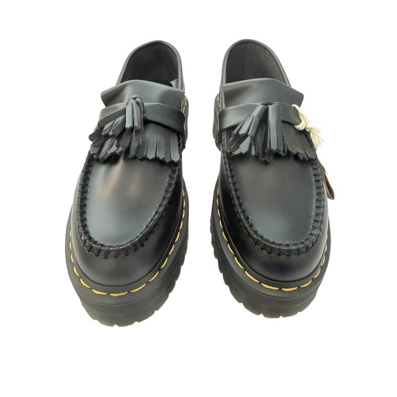 Dr. Martens Adrian Quad Tassel Loafer Black Leather Platform US W8 M7 - Picture 2 of 9